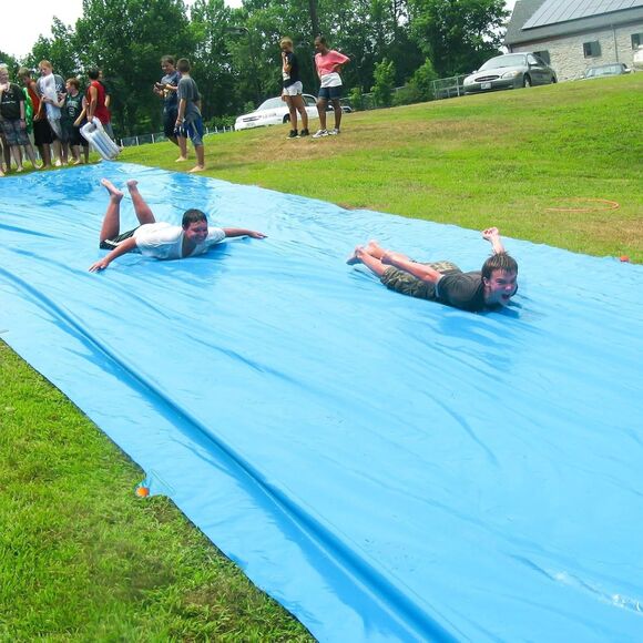 40FT Slip Lawn Water Slide Giant Slip, Splash XL Heavy Duty w 2 Body Boards 7 Ft - Picture 7 of 11
